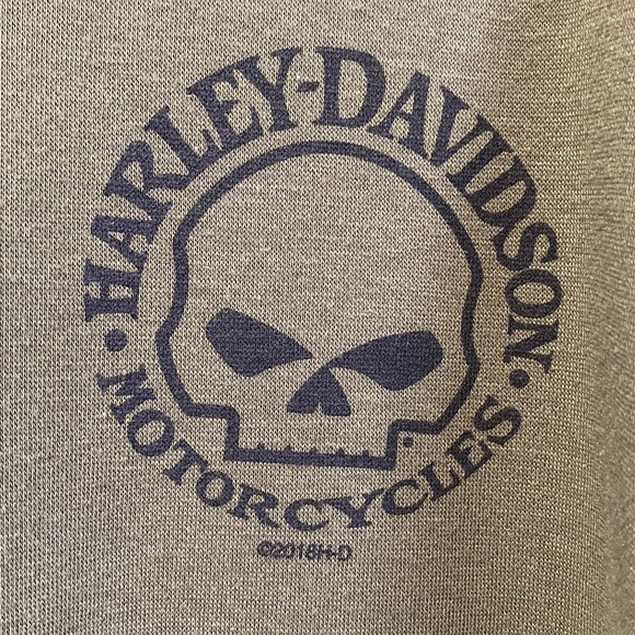 Harley Davidson Skull Graphic OG Pullover Sweater Sz 2XL Factory Customs - Picture 3 of 8